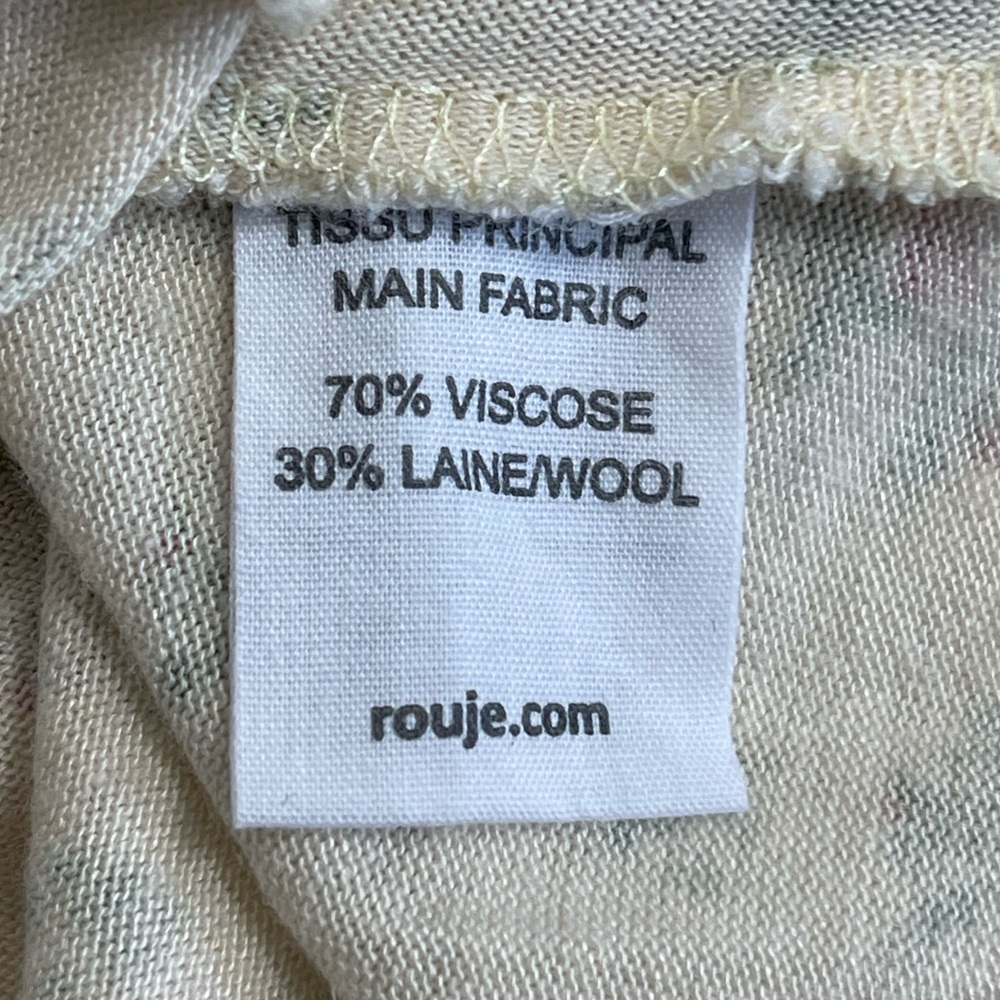 Rouje Cream Floral Long Sleeve Top. 34 - Picture 7 of 7